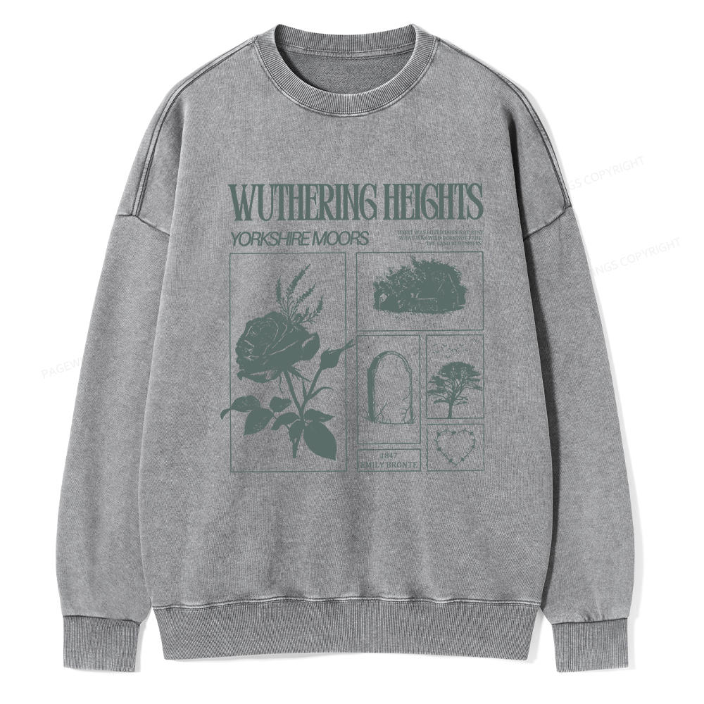 Pagewings Literary Quote Unisex Washed Sweatshirt