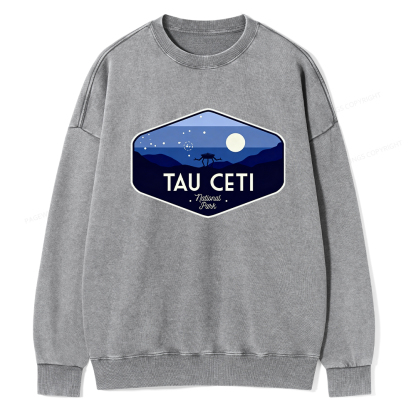Pagewings Tau Ceti Unisex Washed Sweatshirt