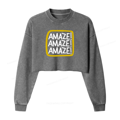 Pagewings Amaze Washed Crop Sweatshirt
