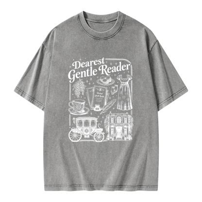 Pagewings Dearest Gentle Reader Unisex Washed T-shirt