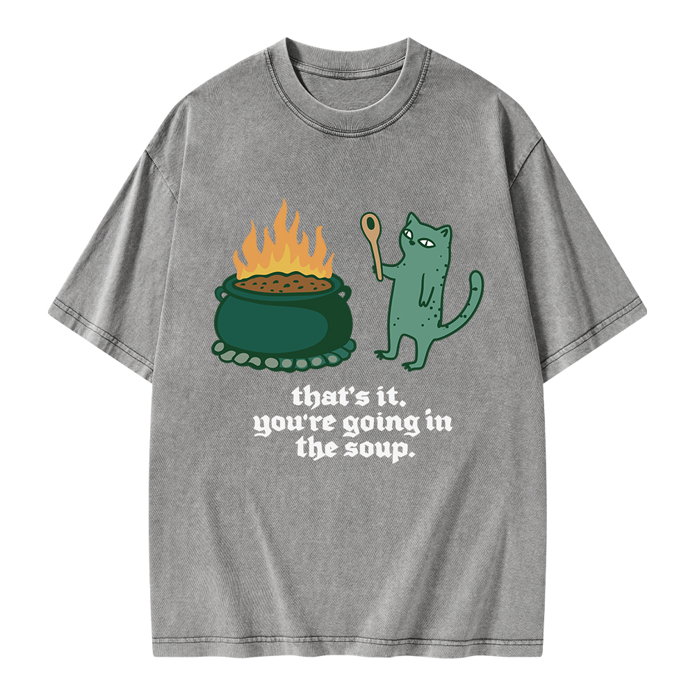 Pagewings You’re Going In The Soup Unisex Washed T-shirt
