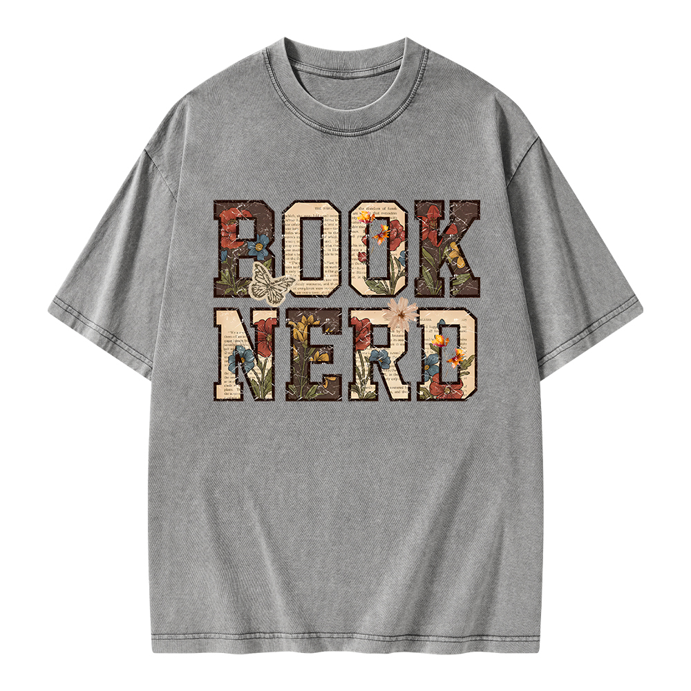 Pagewings Book Nerd Unisex Washed T-shirt