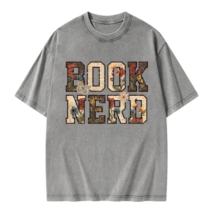 Pagewings Book Nerd Unisex Washed T-shirt