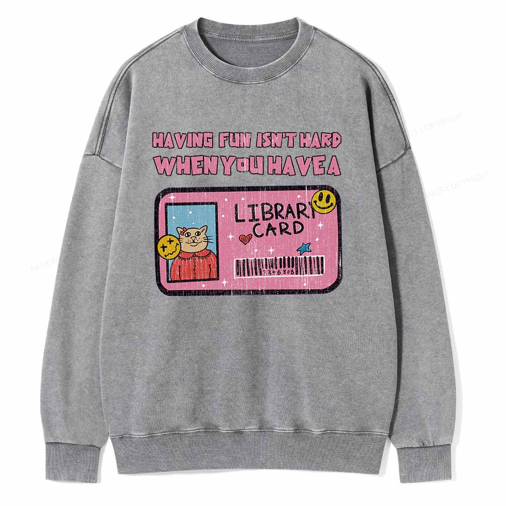 Pagewings Do You Even Read Unisex Washed Sweatshirt