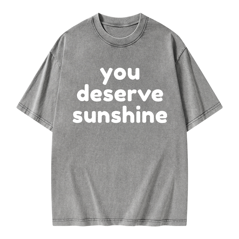 Pagewings You Deserve Sunshine Unisex Washed T-shirt