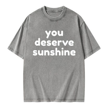 Pagewings You Deserve Sunshine Unisex Washed T-shirt