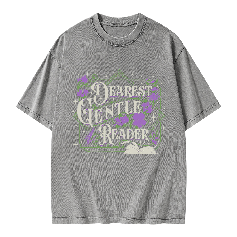 Pagewings Dearest Gentle Reader Unisex Washed T-shirt