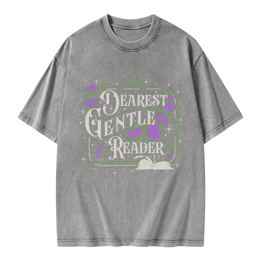 Pagewings Dearest Gentle Reader Unisex Washed T-shirt