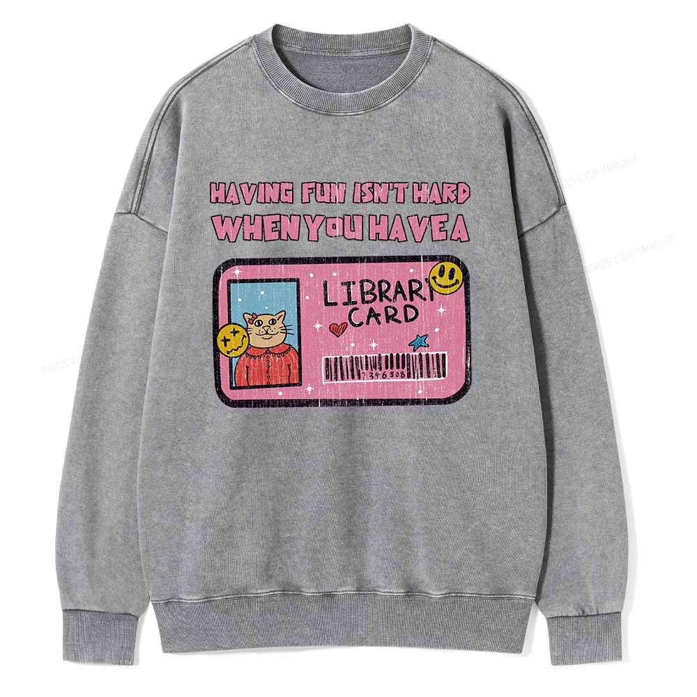 Pagewings Do You Even Read Unisex Washed Sweatshirt