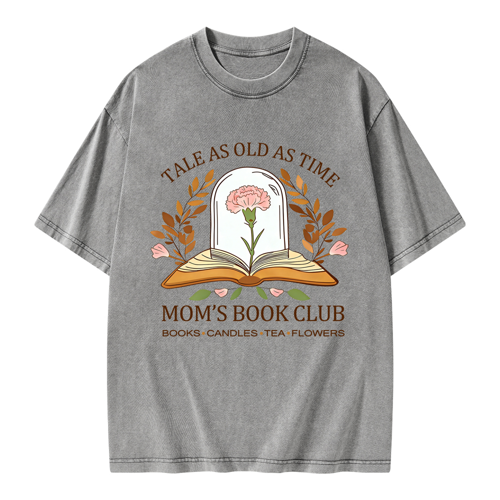 Pagewings Mom's Book Club Unisex Washed T-shirt