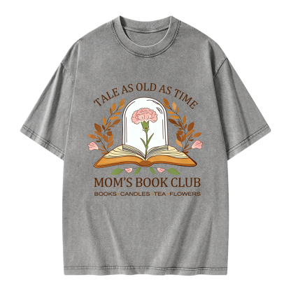 Pagewings Mom's Book Club Unisex Washed T-shirt