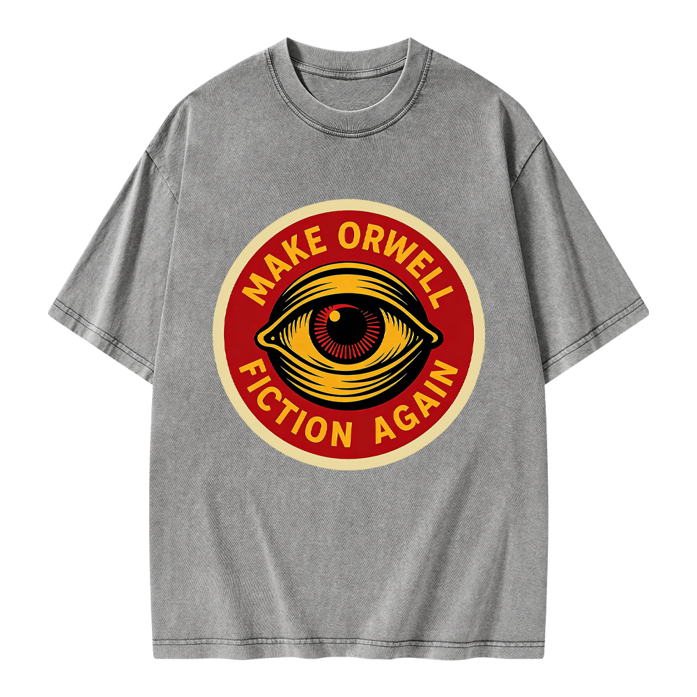 Pagewings Make Orwell Fiction Again Unisex Washed T-shirt