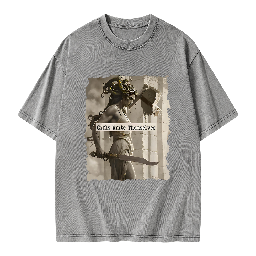 Pagewings Girls Will Be Girls Unisex Washed T-shirt