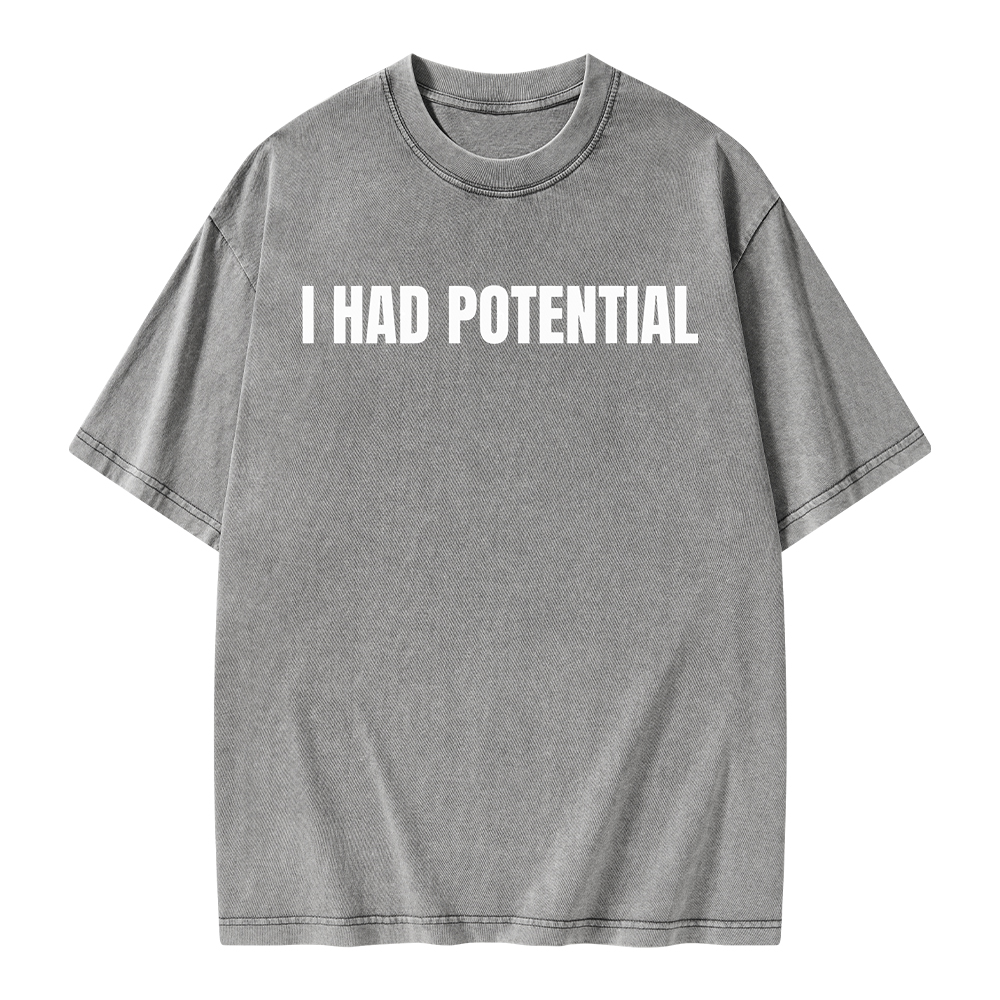 Pagewings I Had Potential Unisex Washed T-shirt
