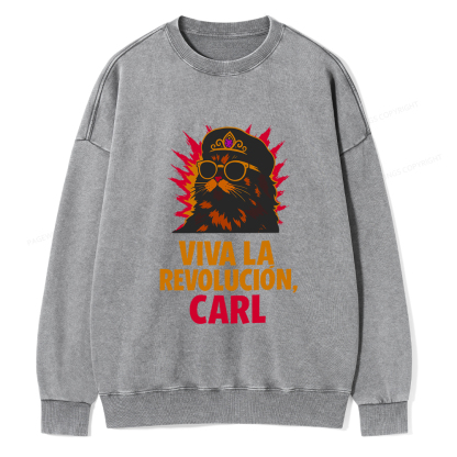 Pagewings Viva La Revolucion Unisex Washed Sweatshirt
