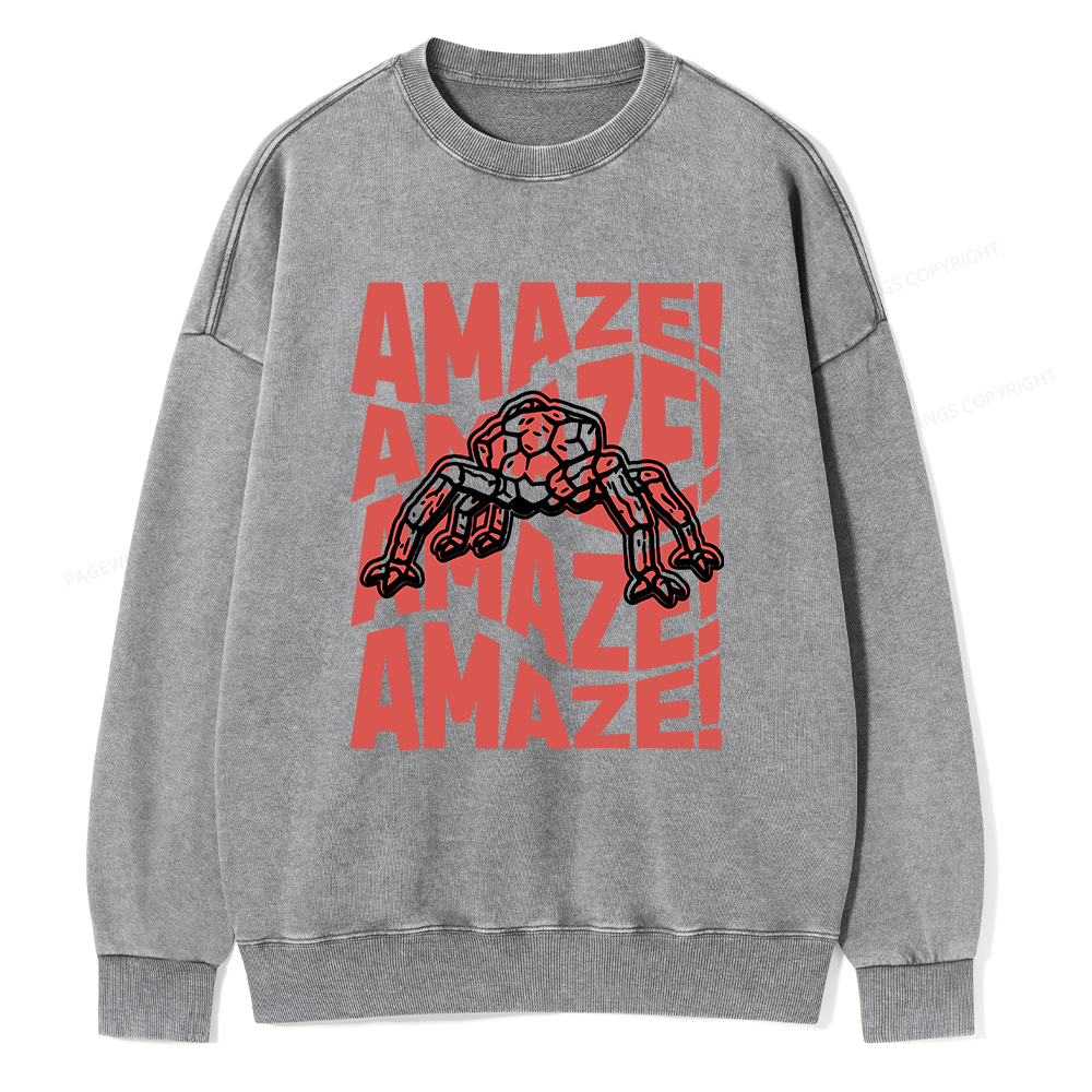 Pagewings Amaze Space Unisex Washed Sweatshirt