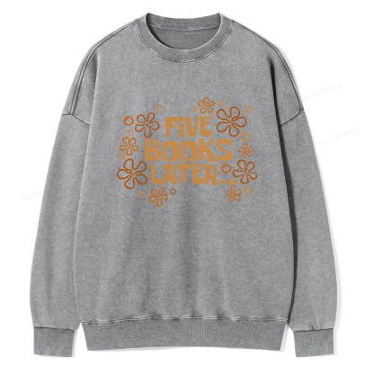 Pagewings Five Books Later Washed Sweatshirt