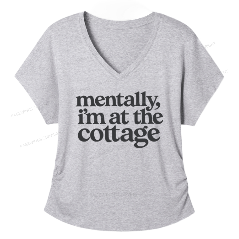 Pagewings At The Cottage Soft Women's Modal V-neck T-shirt  