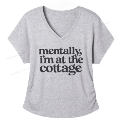 Pagewings At The Cottage Soft Women's Modal V-neck T-shirt  