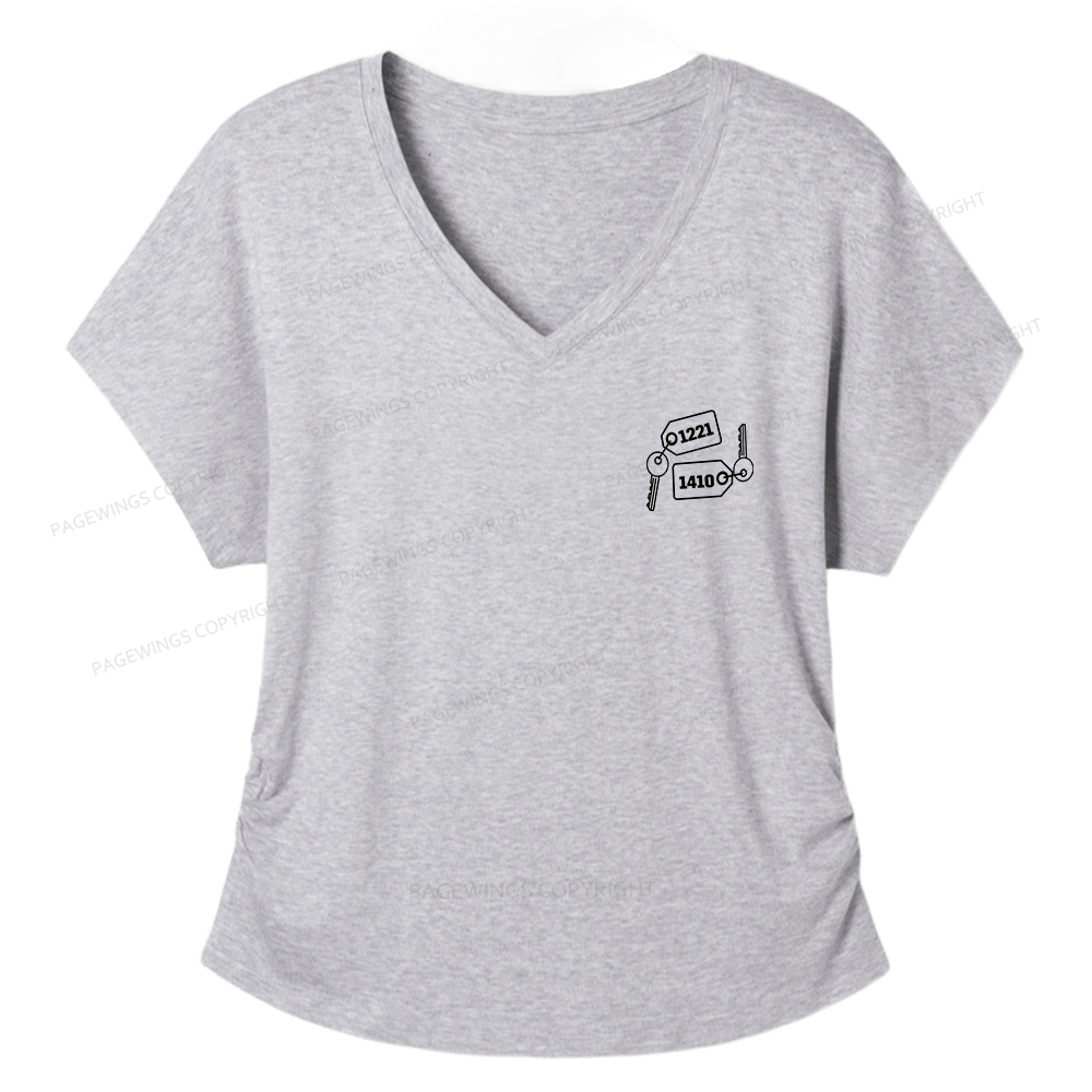 Pagewings Room Numbers Women's Modal V-neck T-shirt  