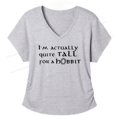 Pagewings I'm Actually Quite Tall Soft Women's Modal V-neck T-shirt  