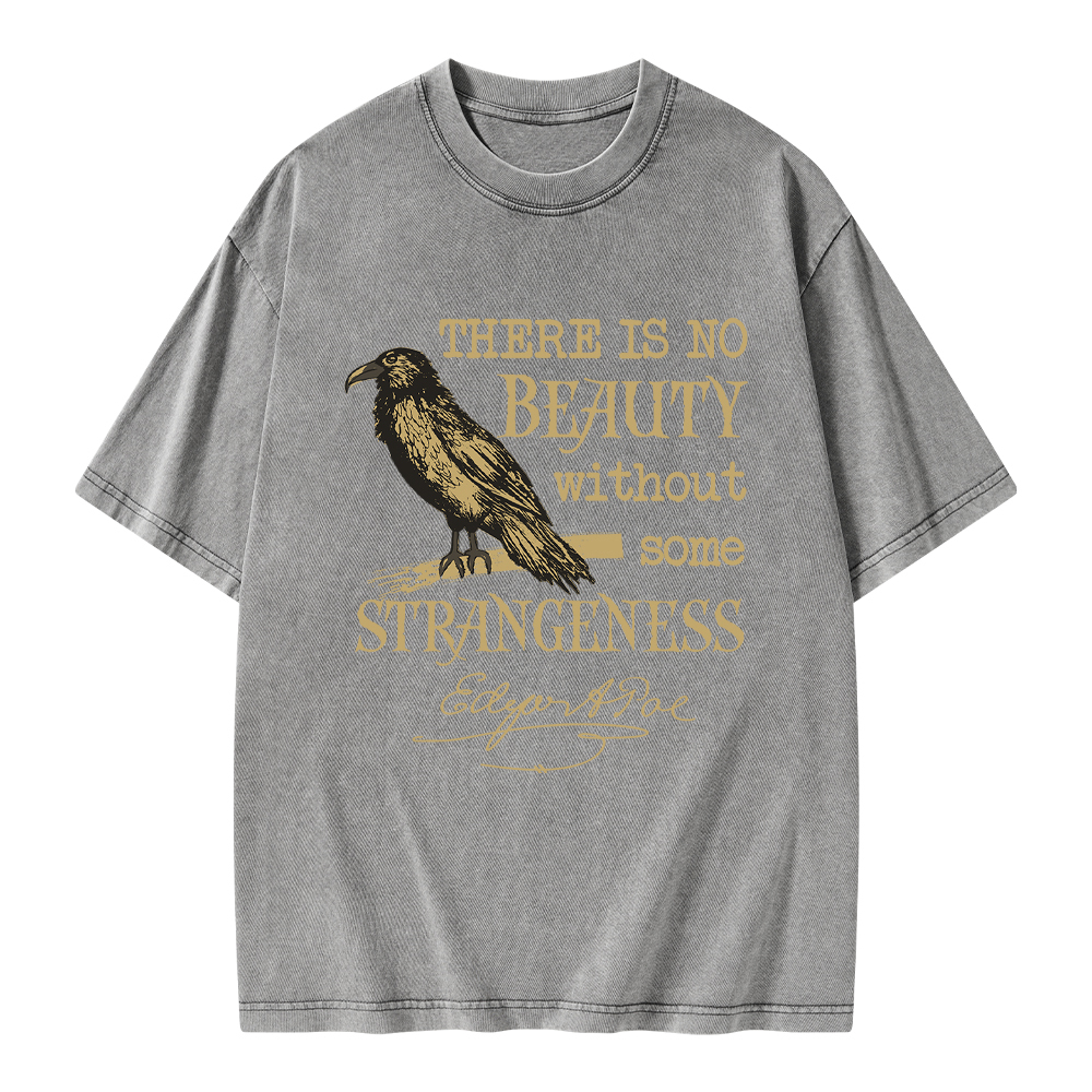 Pagewings No Beauty Without Some Strangeness Unisex Washed T-shirt