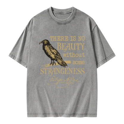 Pagewings No Beauty Without Some Strangeness Unisex Washed T-shirt