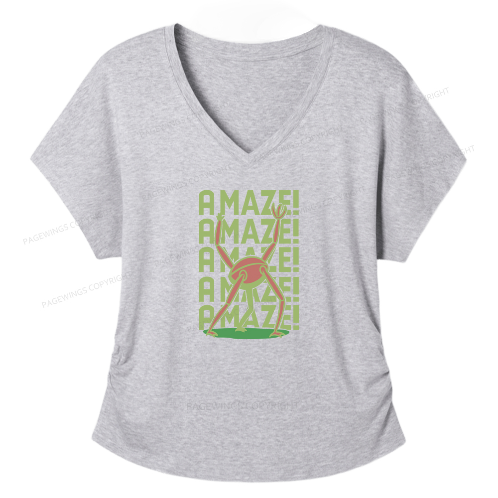 Pagewings Rocky Amaze Women's Modal V-neck T-shirt  