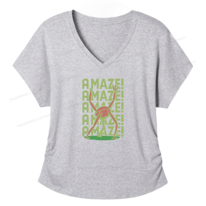 Pagewings Rocky Amaze Women's Modal V-neck T-shirt  