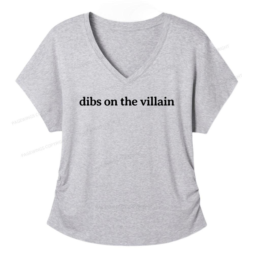 Pagewings Dibs On The Villain Soft Women's Modal V-neck T-shirt