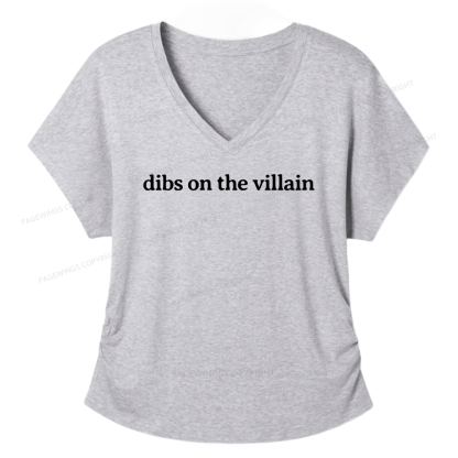 Pagewings Dibs On The Villain Soft Women's Modal V-neck T-shirt