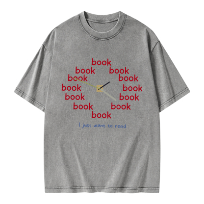 Pagewings I Just Want To Read Unisex Washed T-shirt