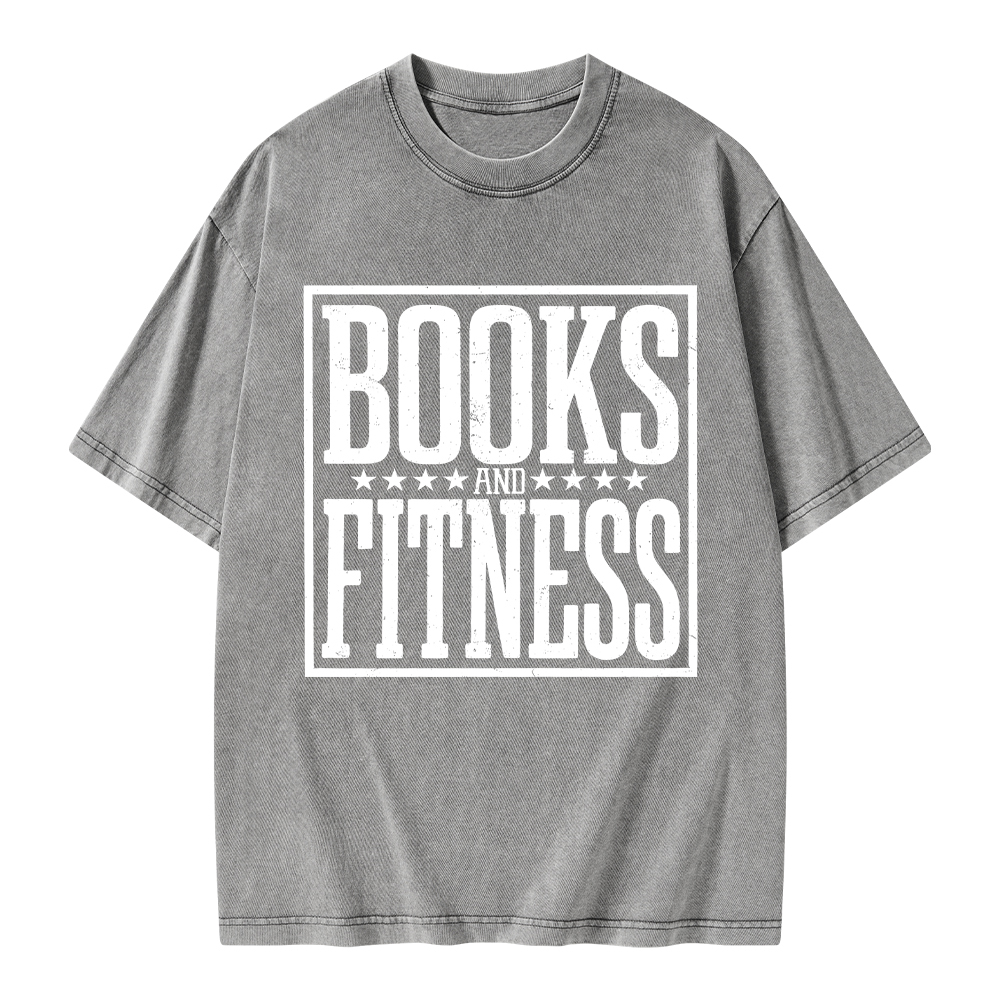 Pagewings Books And Fitness Unisex Washed T-shirt