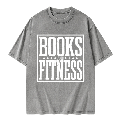 Pagewings Books And Fitness Unisex Washed T-shirt