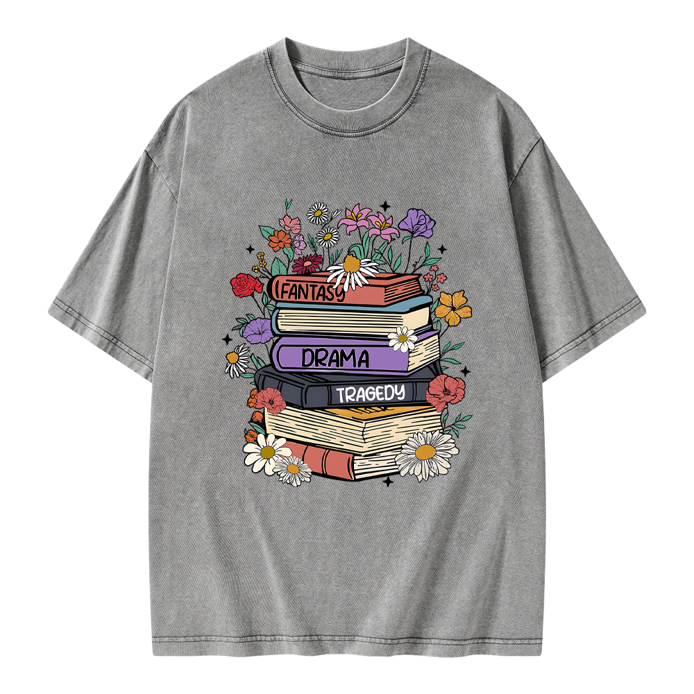 Pagewings Fantasy Drama Tragedy Unisex Washed T-shirt