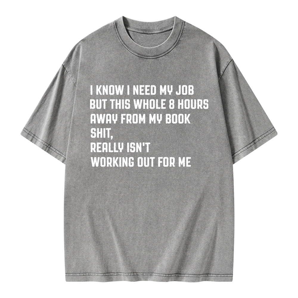 Pagewings Funny Book Lover Unisex Washed T-shirt