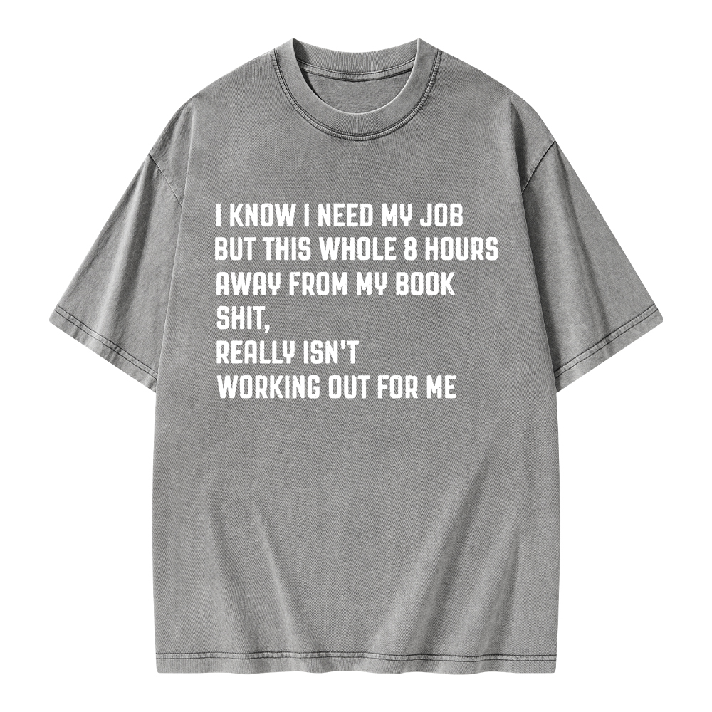 Pagewings Funny Book Lover Unisex Washed T-shirt