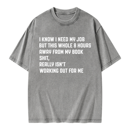 Pagewings Funny Book Lover Unisex Washed T-shirt