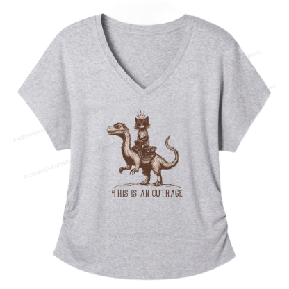 Pagewings Sci-Fi Book Lovers Soft Women's Modal V-neck T-shirt