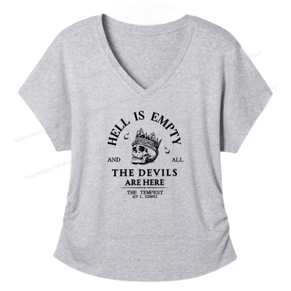 Pagewings Hell Is Empty And All The Devils Are Here Soft Women's Modal V-neck T-shirt
