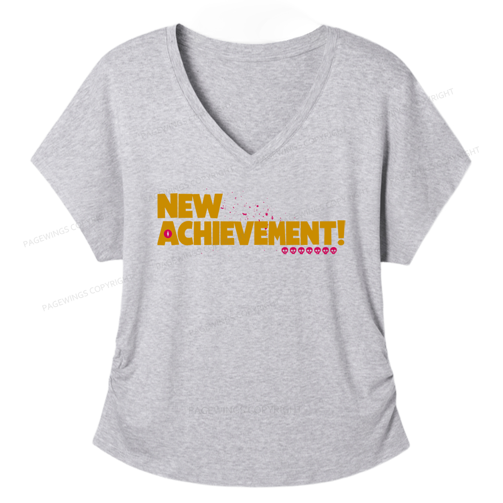 Pagewings New Achievement Soft Women's Modal V-neck T-shirt