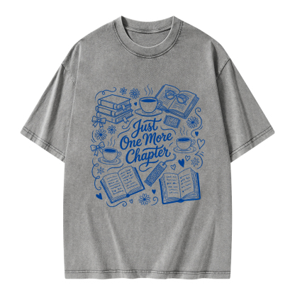 Pagewings Just One More Chapter Unisex Washed T-shirt
