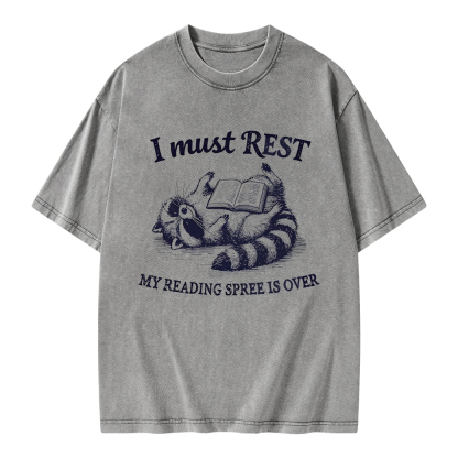 Pagewings My Reading Spree Is Over Unisex Washed T-shirt