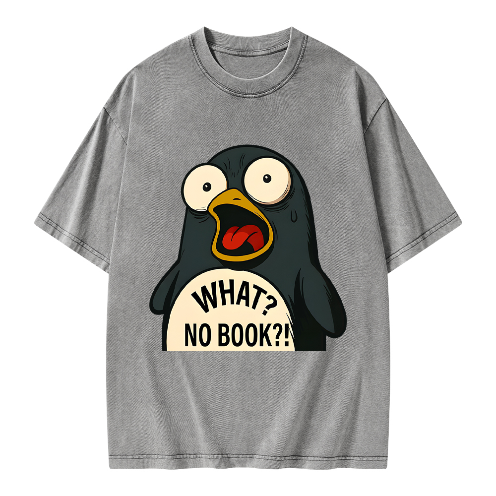 Pagewings What No Book Unisex Washed T-shirt
