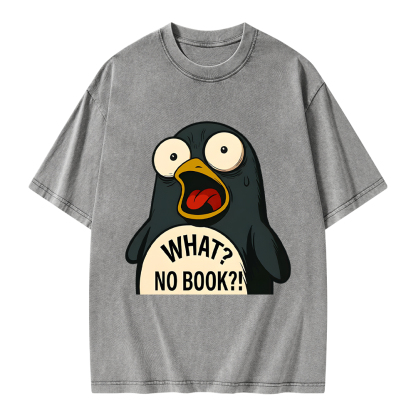 Pagewings What No Book Unisex Washed T-shirt