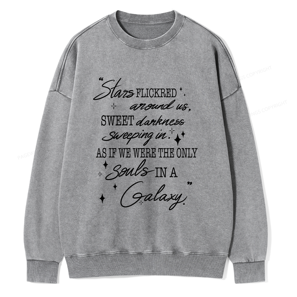 Pagewings Slares Flickred Around Us Unisex Washed Sweatshirt