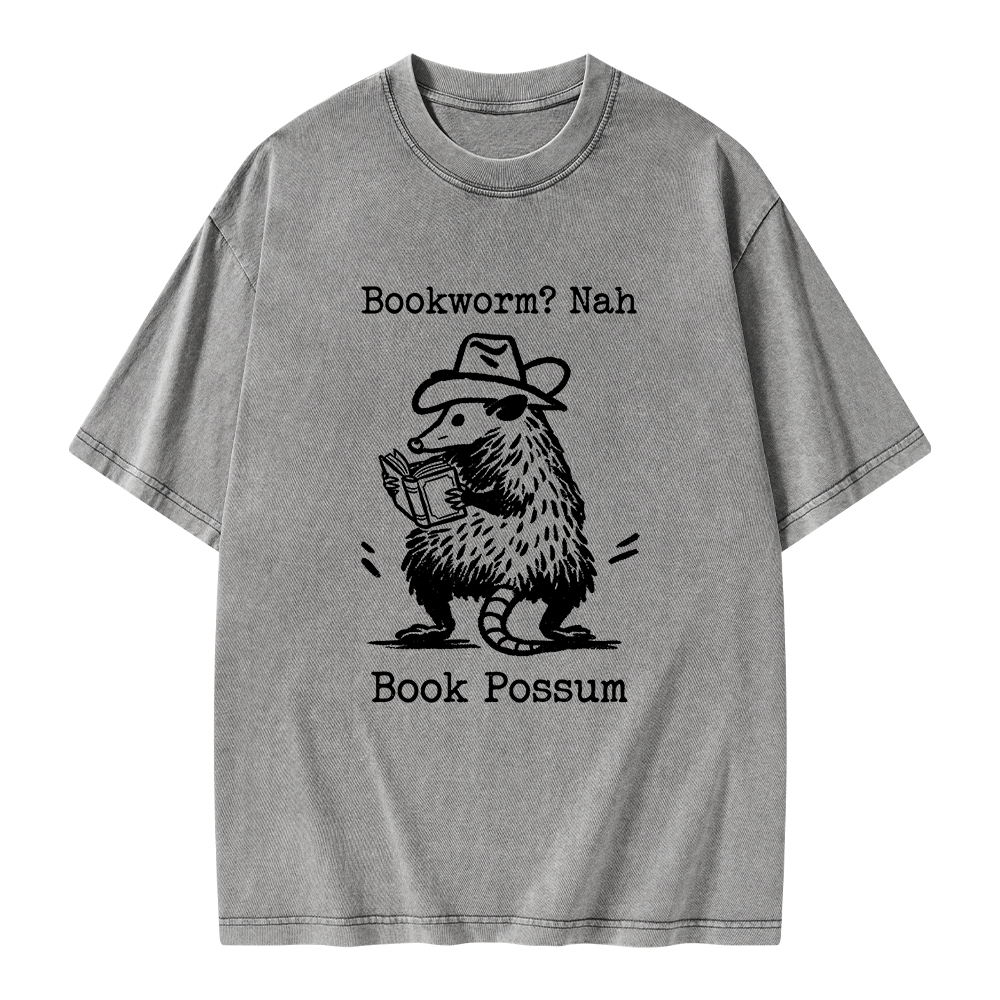 Pagewings Book Possum Unisex Washed T-shirt