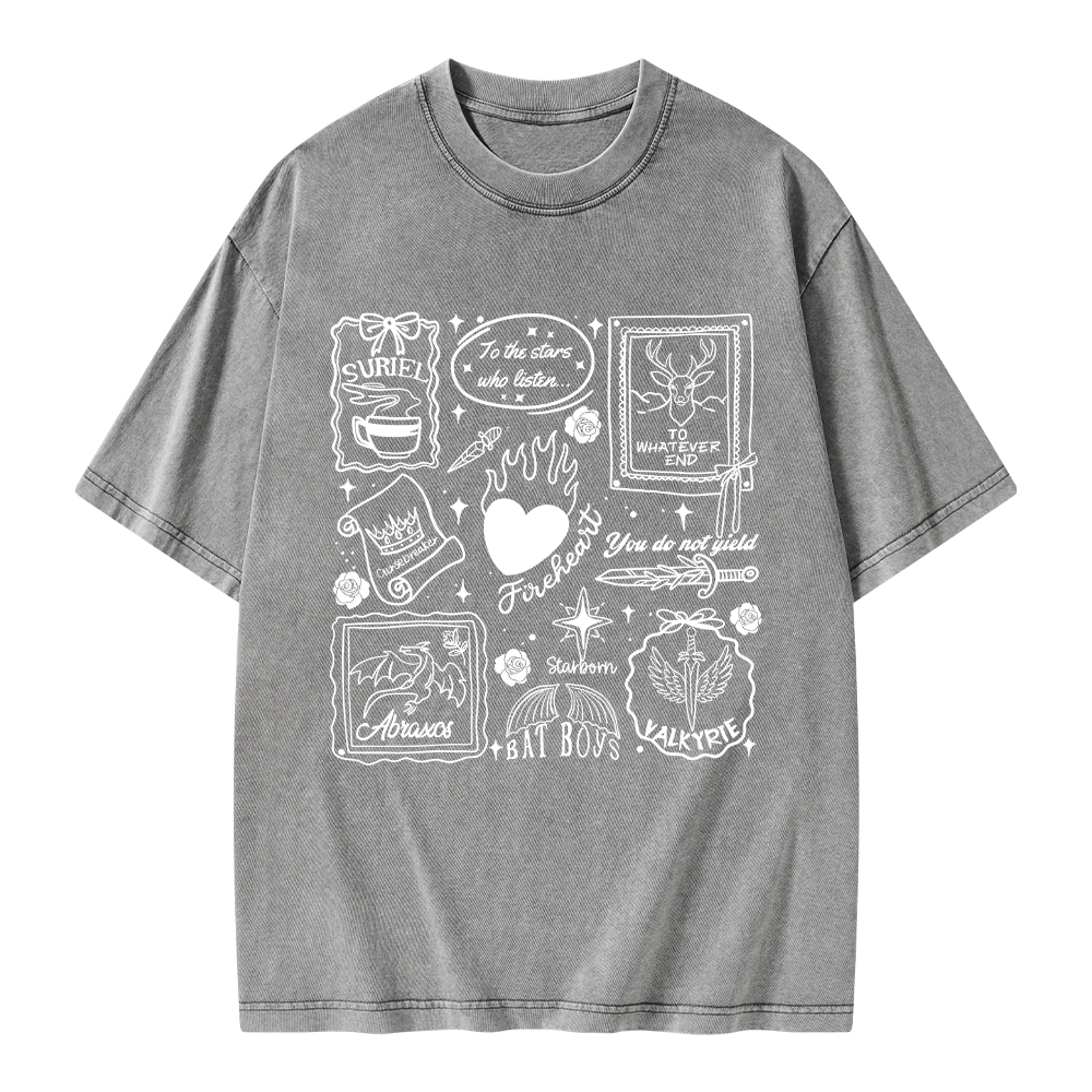 Pagewings Fireheart Unisex Washed T-shirt