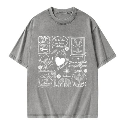 Pagewings Fireheart Unisex Washed T-shirt