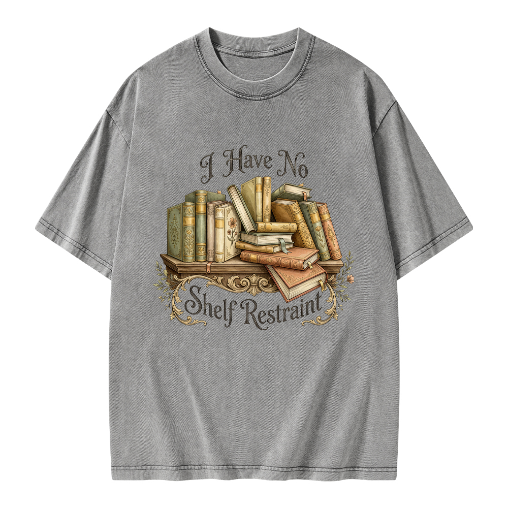 Pagewings I Have No Shelf Restraint Unisex Washed T-shirt